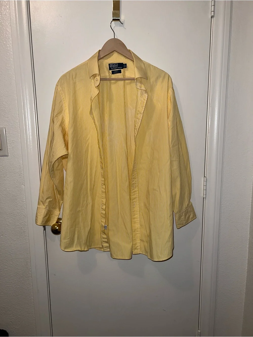Ralph Lauren Yellow Pinstripe Men's Dress Shirt